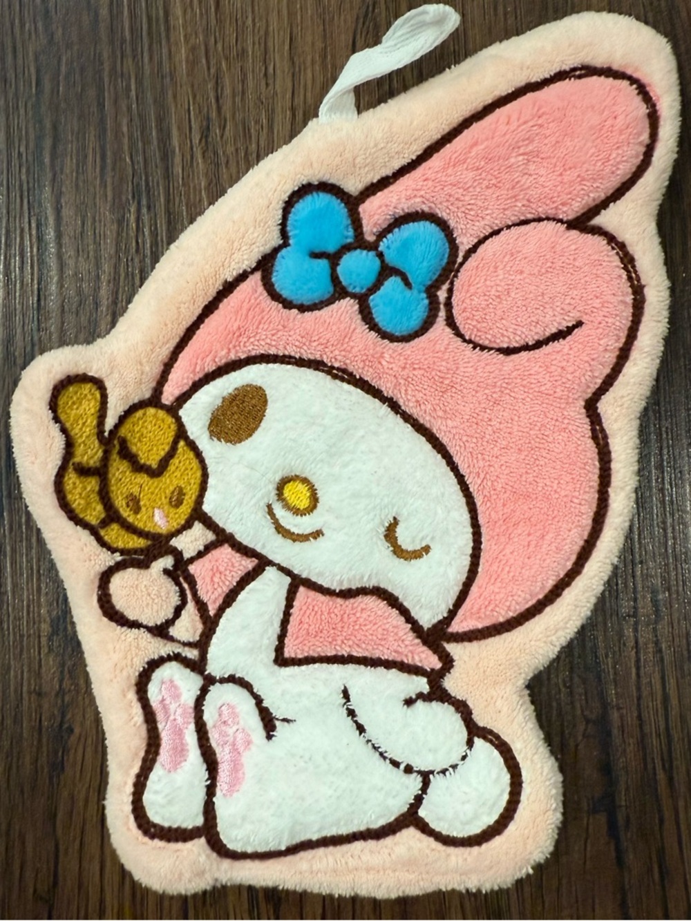 Sanrio My Melody Plush Hanging Mitt - washcloth towel White & Pink